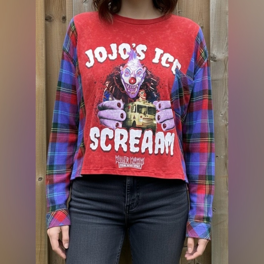 KILLER KLOWNS FROM OUTER SPACE Jojo's Ice Scream Upcycled Shirt - Free Size